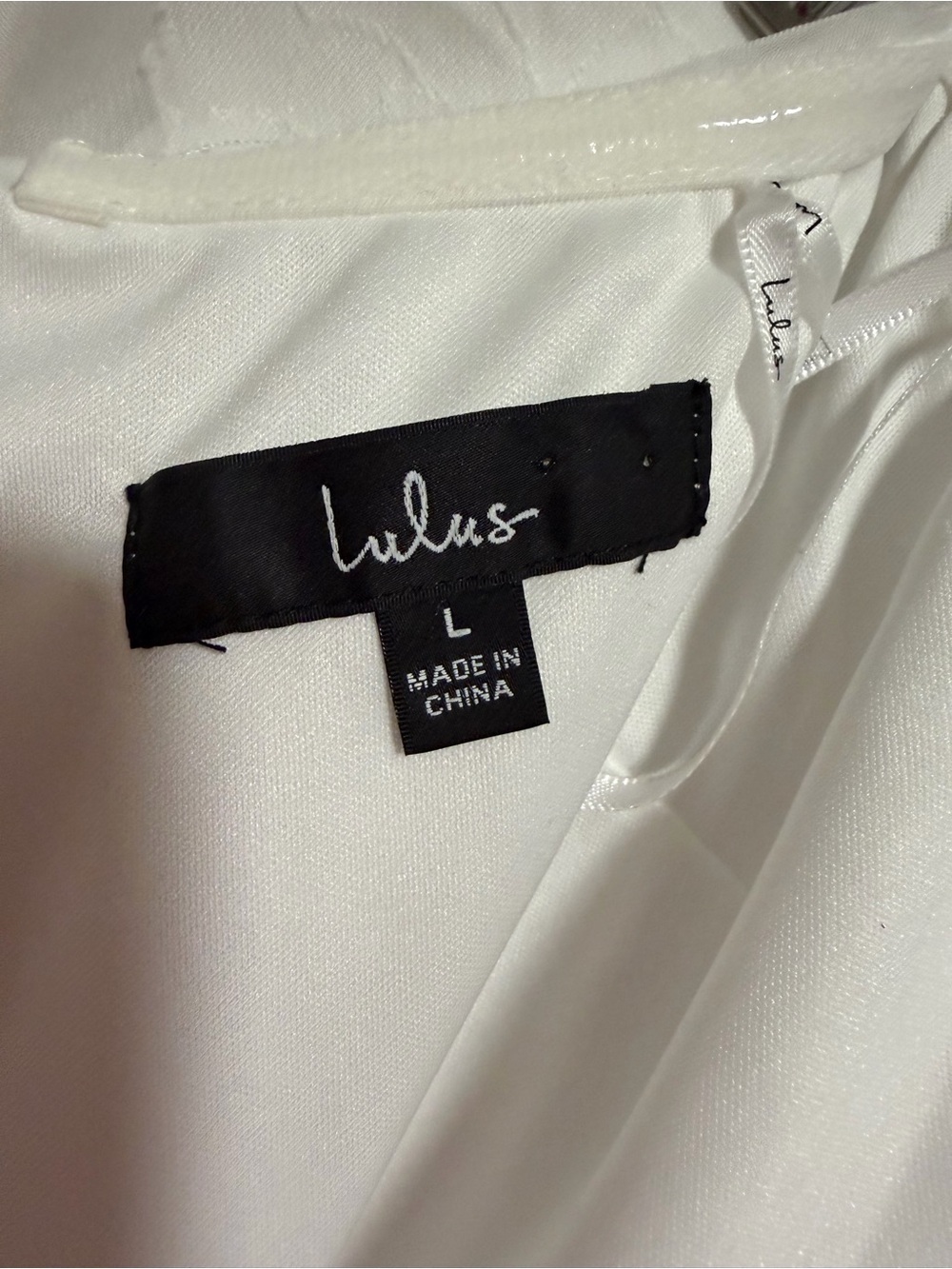 Lulus White Floral Jacquard strapless Ruffle Dress Size Large Feminine - Picture 7 of 10